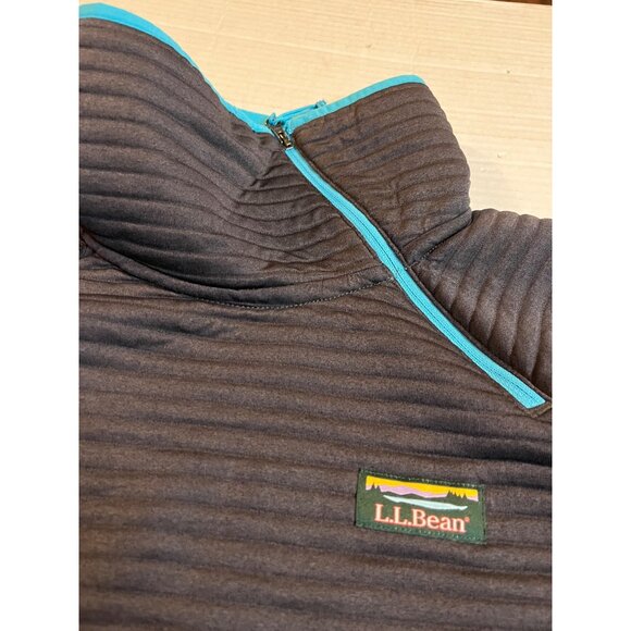 L.L.Bean Womens Airlight Knit Asymmetrical Quarter-Zip Tunic M petite Colorblock - Picture 6 of 12